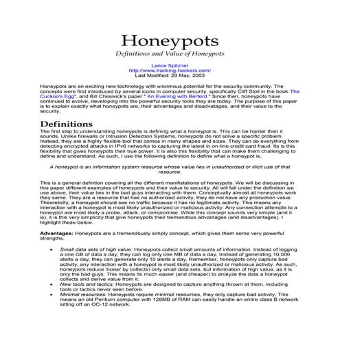 Honeypots