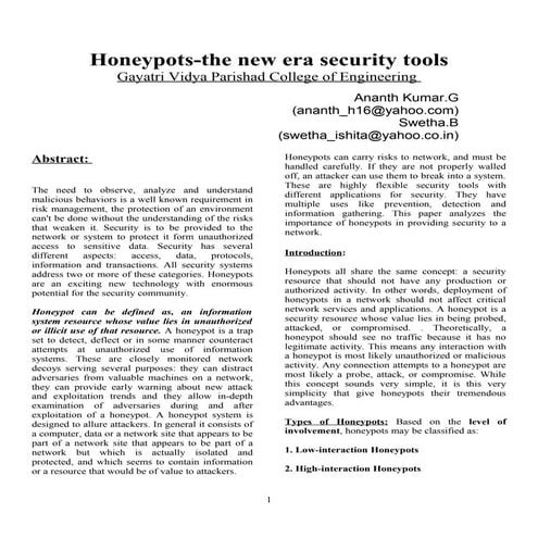 Honeypots