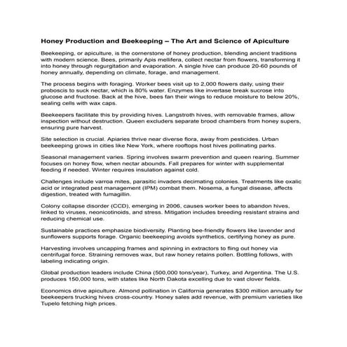 Apiculture an introduction | PPT