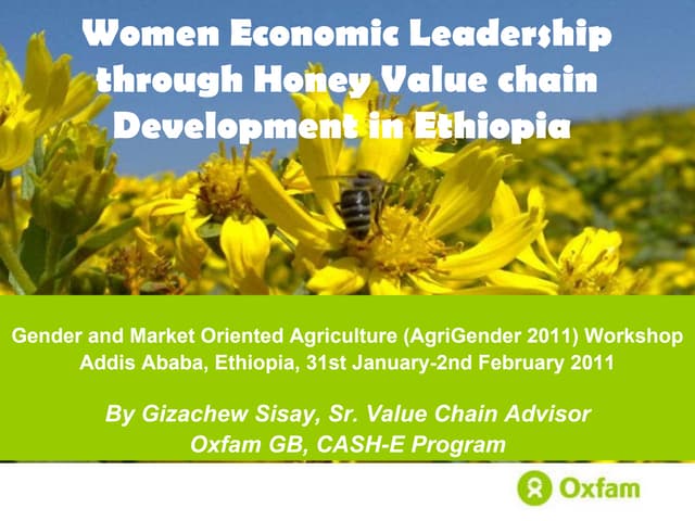 Women economic leadership through honey value chain development in Ethiopia 