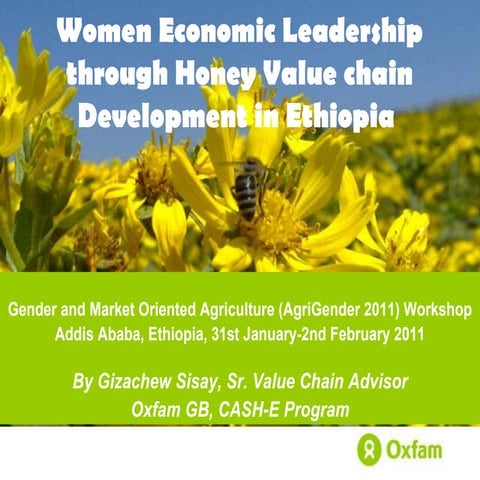 Women economic leadership through honey value chain development in Ethiopia 