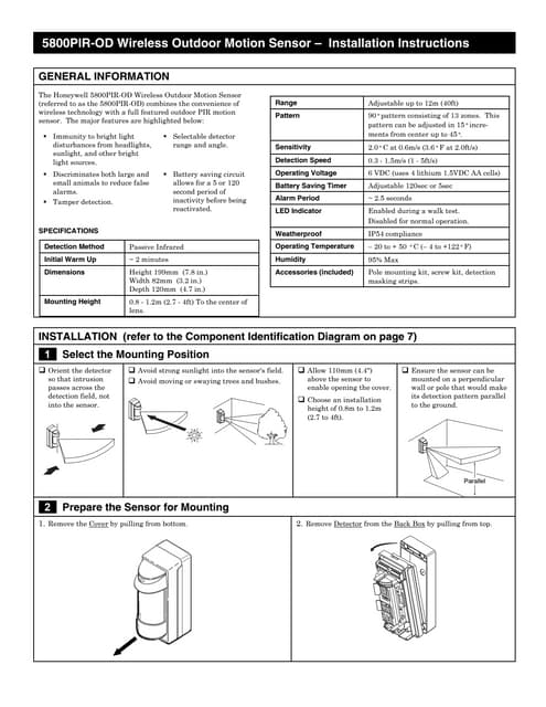 5800pir res manual Honeywell 5800pir-od-install-guide.