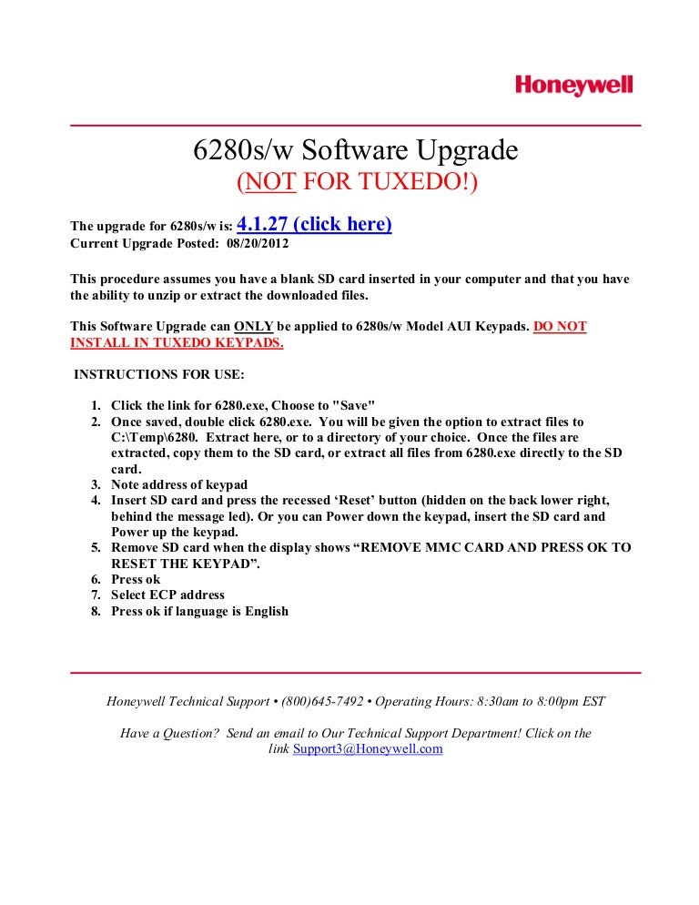 Honeywell software update service