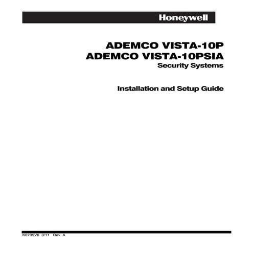 Honeywell vista-50p-connections-summary | PDF