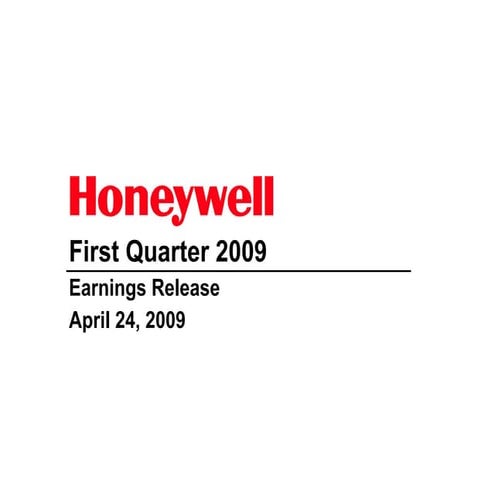 Q1 2009 Earning Report of Honeywell International Inc.