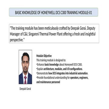 Basic Training module based on  Honeywell DCS Controller C300.pptx