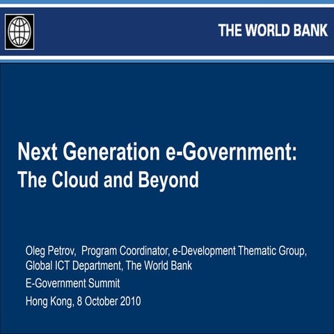 Next generation e-government: G-Cloud and beyond