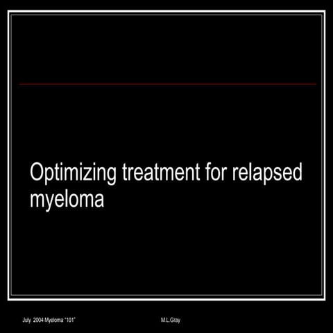 Relapse Myeloma