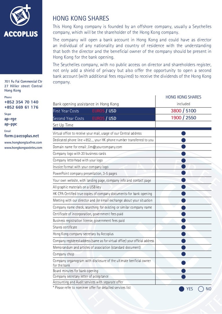 Package Hong Kong HK Shares