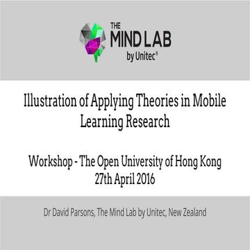 Applying Theories in Mobile Learning Research