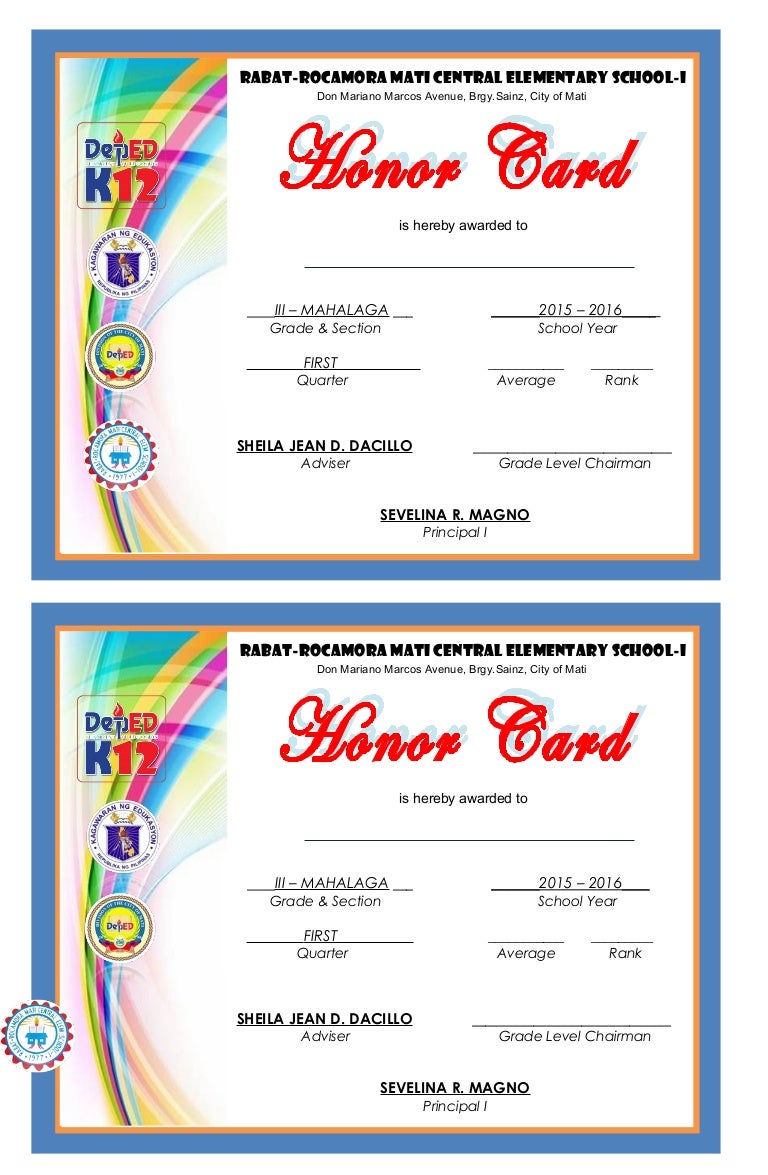 Honor card new edition