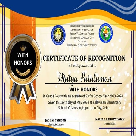 sample-honors-certificate-for-pupils-pptx-free-download