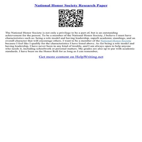 NATIONAL HONOR SOCIETY ESSAY EXAMPLES PDF visual data 4
