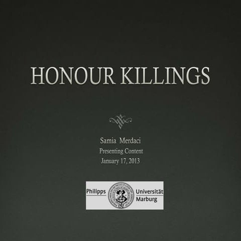 Honour killing ppt