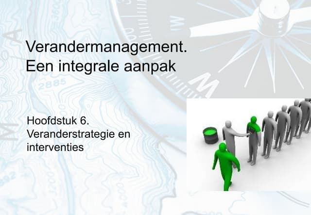 Hoofdstuk 6 Veranderstrategie