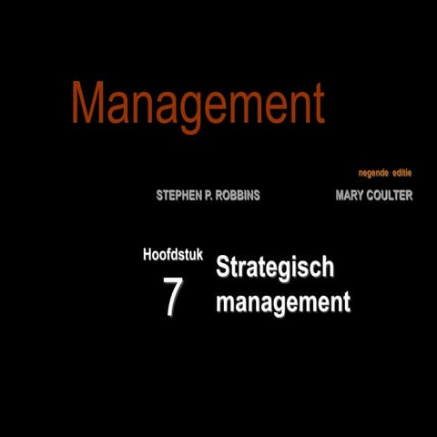 Hoofdstuk 7 manag slides