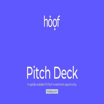Hoof Pitch Deck - Payments Platform