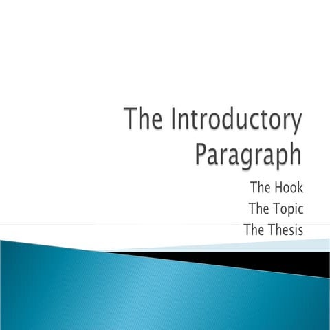 The Introductory Paragraph