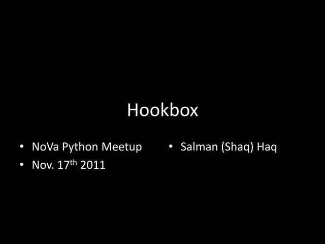 Hookbox
