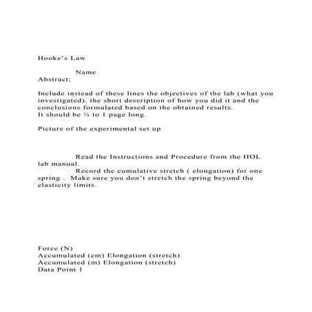 Hooke’s LawName Abstract;Include instead of these .docx