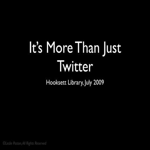 Hooksett Library: Twitter 101