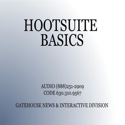HootSuite Introduction