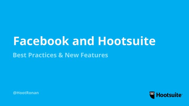 Using Facebook with Hootsuite Free ...