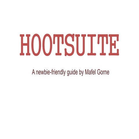 Hootsuite basic step by step tutorial