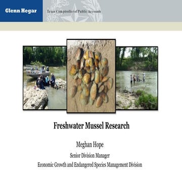 Hope: Freshwater mussel research | PPTX