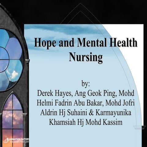 Hope and mental health nursing