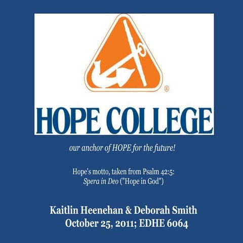 Hope College Presentation | PPTX
