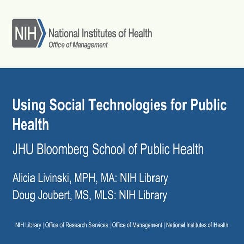 2013 Johns Hopkins School of Public Health Lecture