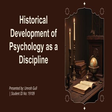 Historical Development of Psychology: From Philosophy to Modern Science ...