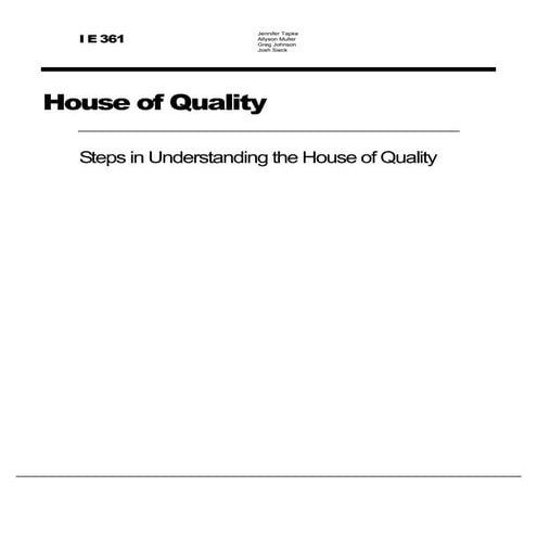 House of Quality