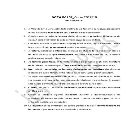 HORA DE LER