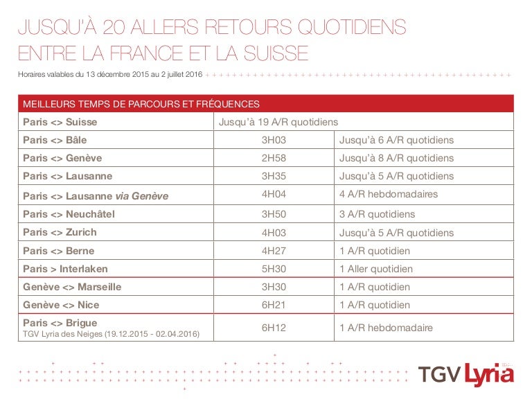 Horaires Tgv Geneve Paris Gare De Lyon