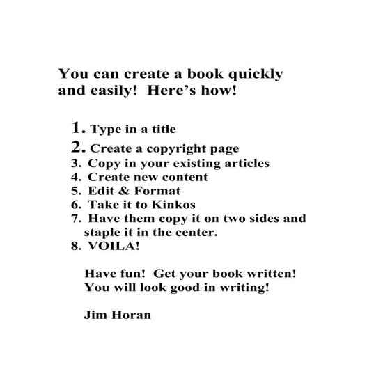 Jim Horan's 7x10 Book  Template