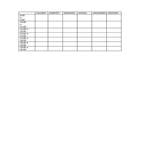 Horari del Centre Esportiu Plus