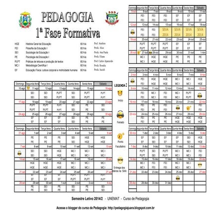 Horario   1ª fase formativa