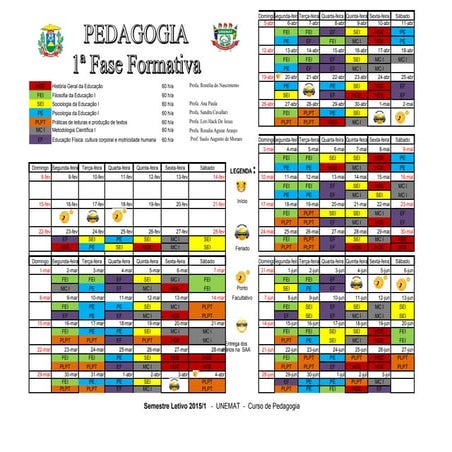 Horario   1ª fase formativa