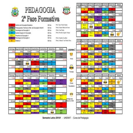 Horario   2ª fase formativa