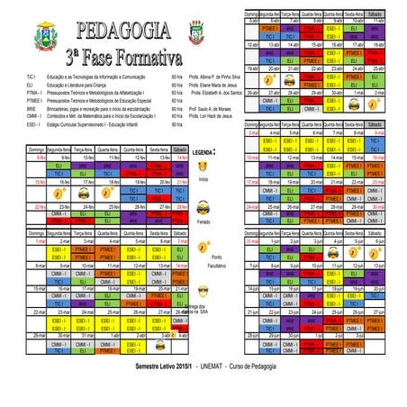 Horario   3ª fase formativa