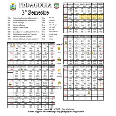 Horario   3º semestre