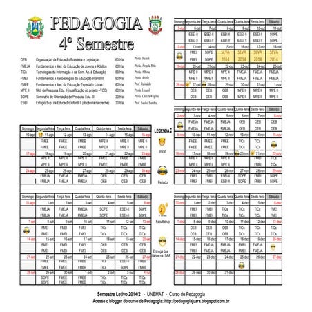 Horario   4º semestre