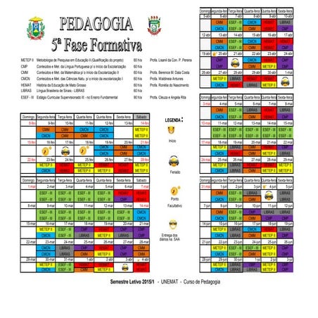 Horario   5ª fase formativa