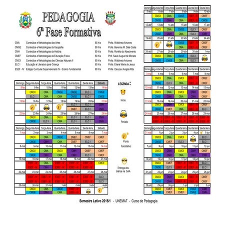Horario   6ª fase formativa