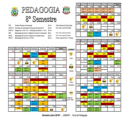 Horario   8º semestre