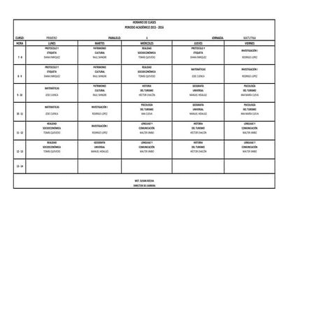 Horario general 2015 2016
