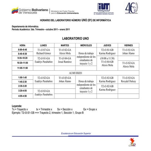Horario laboratorio1oct2011 ene2012