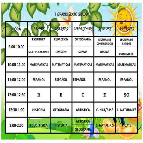 HORARIO QUINTO GRADO.docx